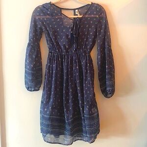 Mudd boho dress Navy Blue Small